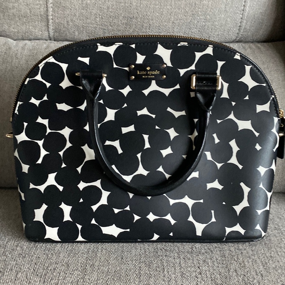 Kate Spade- black and white satchel